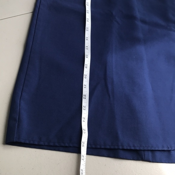 VINTAGE Niki blue High waisted pencil skirt button slit sz S/M - Picture 9 of 11